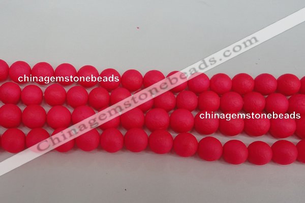 CSB1346 15.5 inches 6mm matte round shell pearl beads wholesale