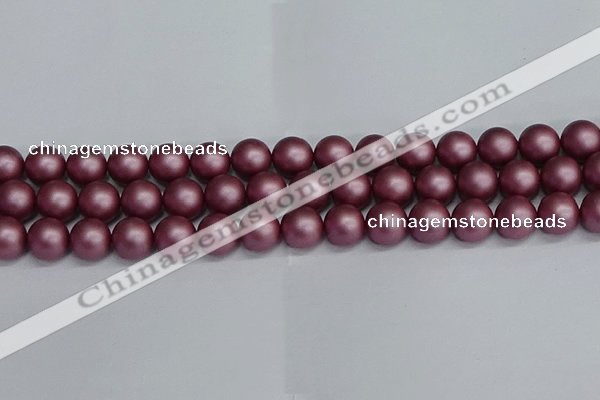 CSB1643 15.5 inches 10mm round matte shell pearl beads wholesale