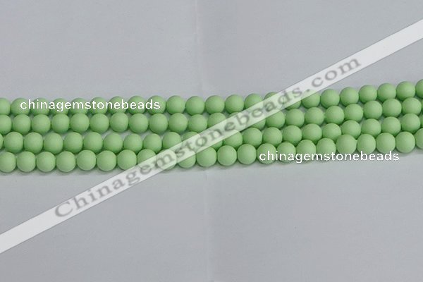 CSB1741 15.5 inches 6mm round matte shell pearl beads wholesale