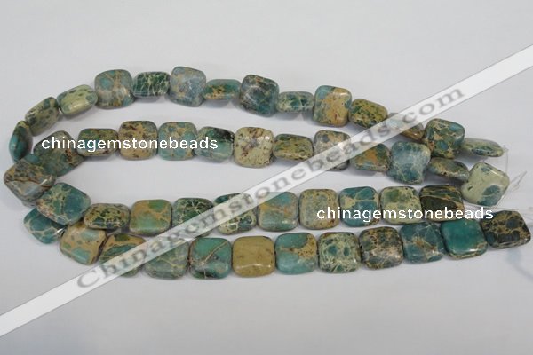 CSE5026 15.5 inches 16*16mm square natural sea sediment jasper beads