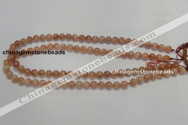 CSS16 15.5 inches 8mm round natural sunstone beads wholesale