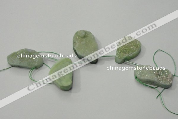 CTD802 Top drilled 20*30mm - 25*35mm freeform agate beads