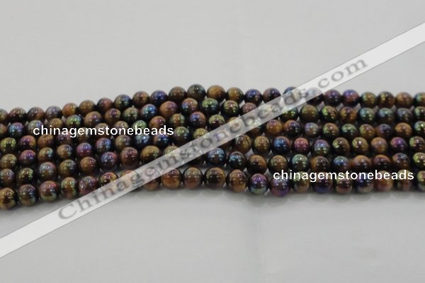 CTE1501 15.5 inches 6mm round AB-color yellow tiger eye beads