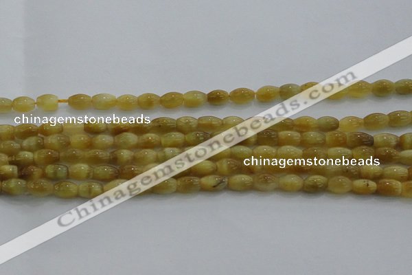 CTE1515 15.5 inches 6*10mm rice golden tiger eye beads wholesale