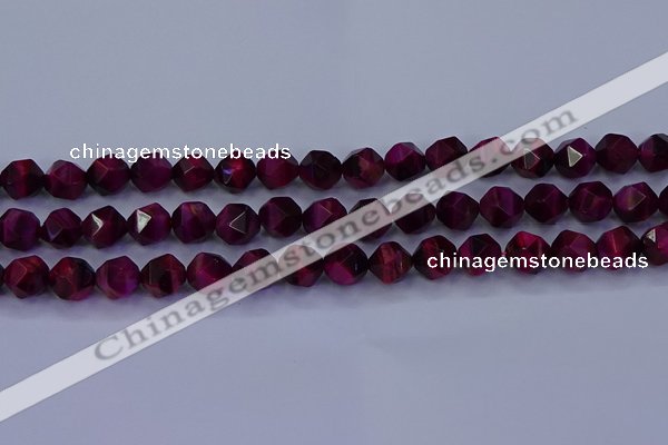 CTE1907 15.5 inches 8mm faceted nuggets red tiger eye beads