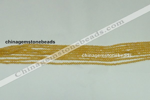 CTG118 15.5 inches 2mm round tiny yellow jade beads wholesale