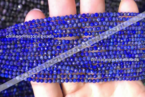 CTG781 15.5 inches 2mm faceted round tiny lapis lazuli beads wholesale