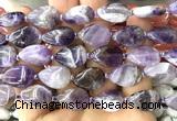 CTR500 15 inches 13*18mm flat teardrop dogtooth amethyst beads