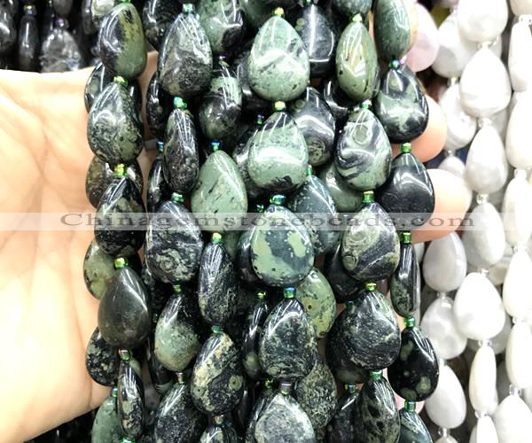 CTR515 15 inches 13*18mm flat teardrop kambaba jasper beads