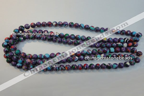 CTU2112 15.5 inches 8mm round synthetic turquoise beads