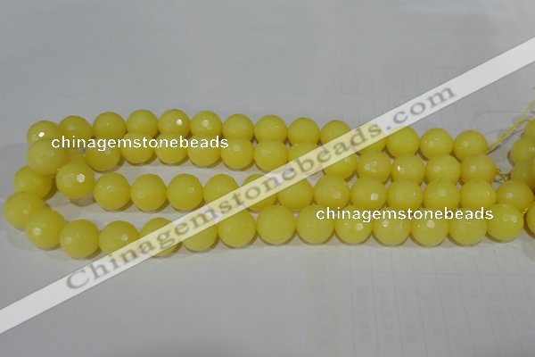 CTU2528 15.5 inches 14mm faceted round synthetic turquoise beads