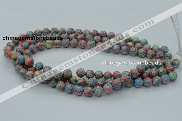 CTU260 16 inches 10mm round imitation turquoise beads wholesale