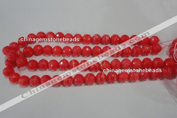 CTU2744 15.5 inches 12mm faceted round synthetic turquoise beads