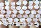 CTW551 15 inches 8mm faceted & twisted S-shaped rose quartz beads