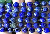 CTW588 15 inches 8mm faceted & twisted S-shaped lapis lazuli beads