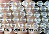 CTW650 15 inches 10mm faceted & twisted S-shaped white crystal beads