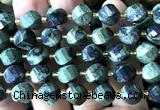 CTW679 15 inches 10mm faceted & twisted S-shaped kambaba jasper beads