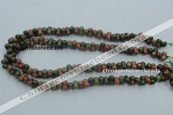 CUG65 16 inches 8*12mm bone natural unakite gemstone beads wholesale