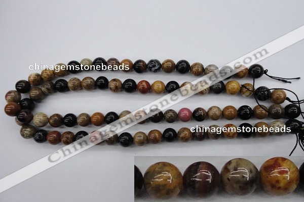 CWJ262 15.5 inches 8mm round wood jasper gemstone beads wholesale