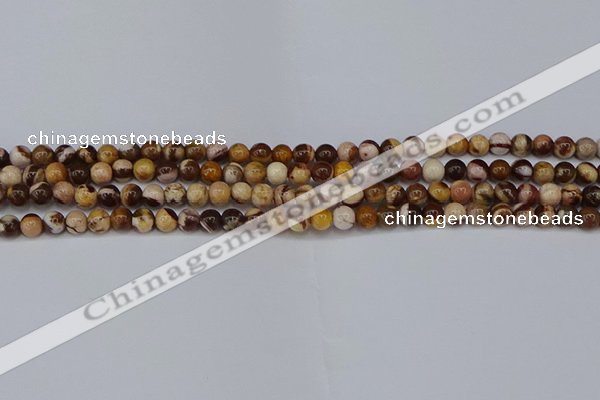 CZJ270 15.5 inches 4mm round zebra jasper beads wholesale