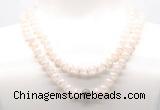 GMN8000 18 - 36 inches 8mm, 10mm white Tibetan agate 54, 108 beads mala necklaces