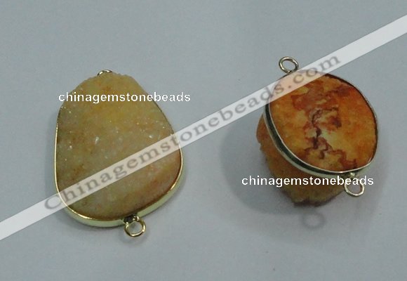 NGC12 20*30mm - 25*35mm freeform druzy agate connectors