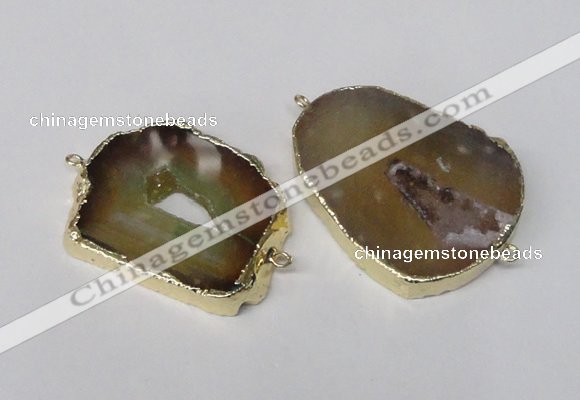 NGC478 25*30mm - 35*40mm freefrom druzy agate gemstone connectors