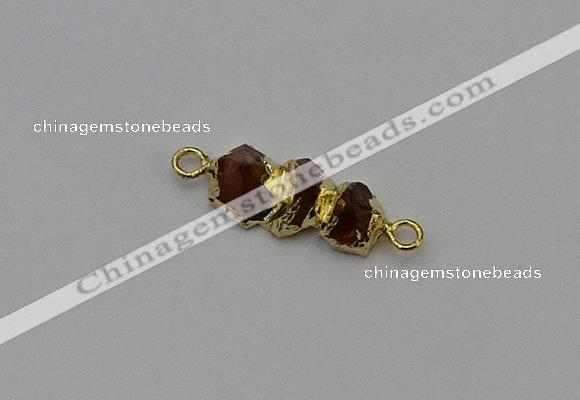 NGC5059 10*25mm - 10*35mm freeform citrine gemstone connectors