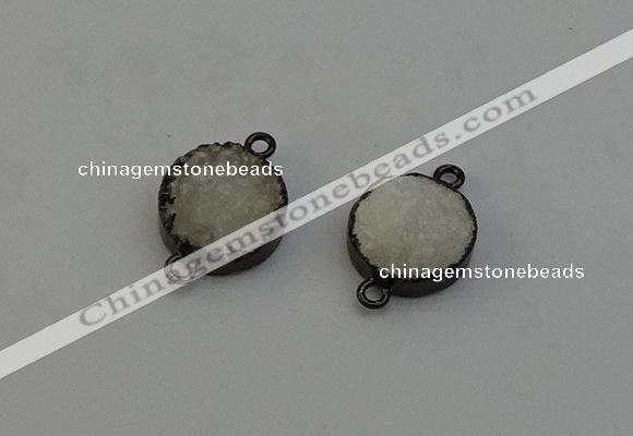 NGC5180 15mm - 16mm coin druzy agate gemstone connectors