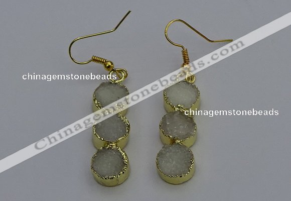 NGE5040 10*30mm - 10*32mm druzy agate gemstone earrings wholesale