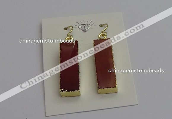 NGE5173 10*28mm - 10*30mm rectangle mookaite earrings