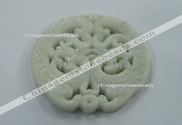 NGP1602 68*70mm Carved natural hetian jade pendants wholesale