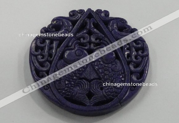 NGP1631 65*65mm Carved dyed natural hetian jade pendants wholesale