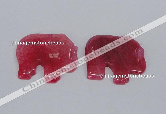 NGP2722 45*55mm elephant agate gemstone pendants wholesale