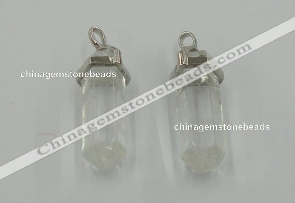 NGP5001 8*30mm sticks white crystal gemstone pendants wholesale