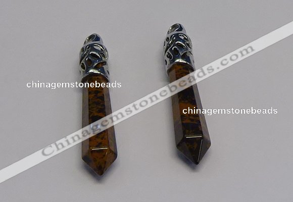 NGP5410 10*65mm sticks mahogany obsidian pendants wholesale