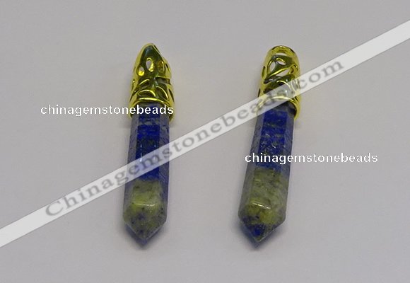 NGP5442 10*65mm sticks lapis lazuli gemstone pendants wholesale