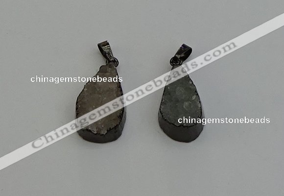 NGP6410 15*25mm - 16*28mm freeform druzy agate pendants