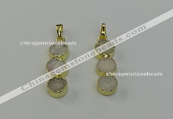 NGP6528 10*32mm druzy agate gemstone pendants wholesale