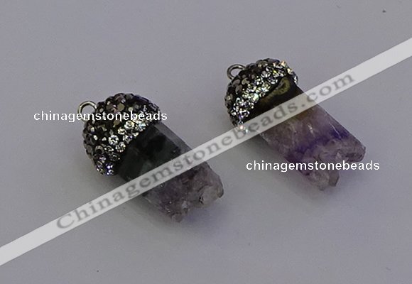 NGP6957 12*20mm - 10*25mm freeform amethyst pendants wholesale