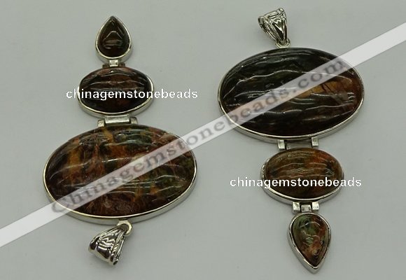 NGP8036 50*82mm - 52*86mm Africa stone pendant set jewelry