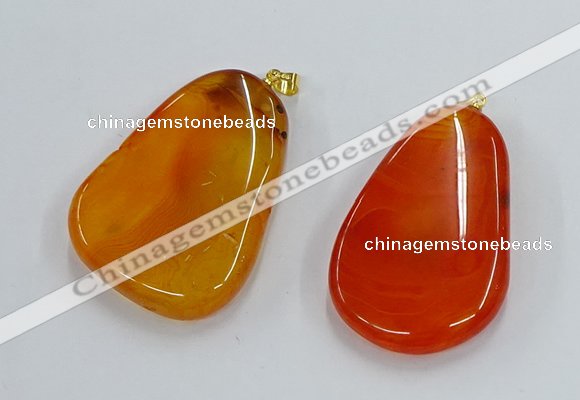 NGP8648 30*45mm - 35*50mm freeform agate pendants wholesale