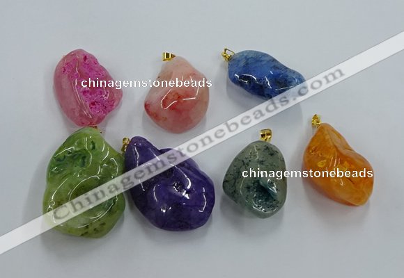 NGP8843 20*25mm - 30*40mm nuggets agate pendants wholesale