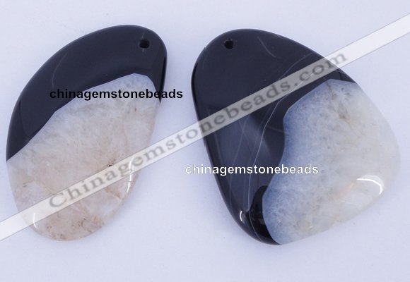 NGP900 5PCS 35-45mm*50-60mm freeform agate druzy geode gemstone pendants