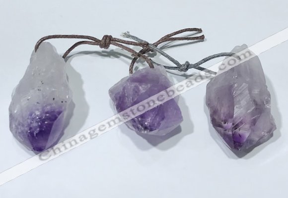 NGP9752 20*30mm-25*55mm freeform amethyst pendants wholesale