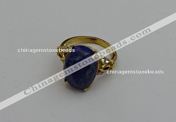 NGR2092 10*15mm faceted oval lapis lazuli gemstone rings