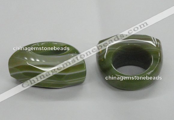 NGR34 16*35*40mm faceted freeform agate gemstone rings