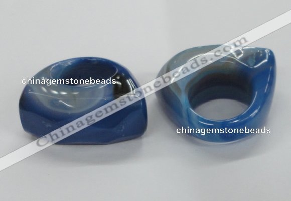 NGR35 16*35*40mm faceted freeform agate gemstone rings